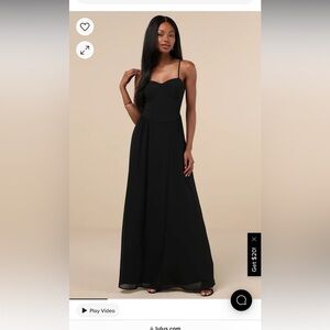 Exuding Excellence Black Sleeveless Bustier Maxi Dress from Lulu’s